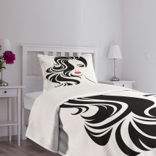 Red Lipstick and Waves Bedspread Set