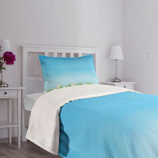 Blue Skies Blurred Background Bedspread Set