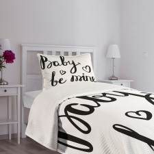 Modern Motivating Message Bedspread Set