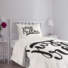 Minimalist Style Lettering Bedspread Set