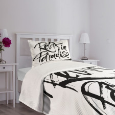 Relax in Paradise Message Bedspread Set