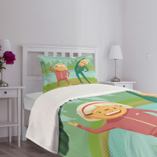 Retirement Activity Design Bedspread Set