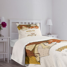 Books Give You Dreams Text Bedspread Set