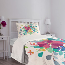 Bouquetnd Butterflies Bedspread Set