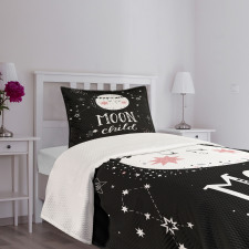 Cartoon Style Galaxy Concept Bedspread Set