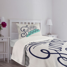 Hello Summer Lettering Bedspread Set