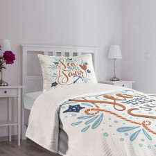 Skillful Sailor Phrase Bedspread Set