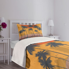 Florida Coast Grunge Bedspread Set