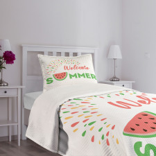 Welcome Summer Theme Bedspread Set