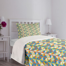 Stripes and Dots Pattern Bedspread Set