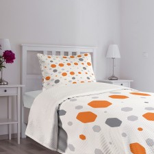 Abstract Hexagons Pattern Bedspread Set