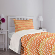 Gradient Blended Chevron Bedspread Set