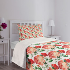 Traditional Russian Roses Bedspread Set