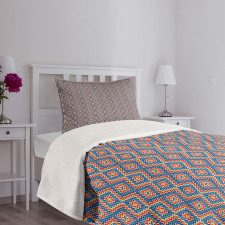 Vivid Ornament with Zig Zags Bedspread Set