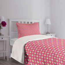 Diamonds Lines Geometric Bedspread Set