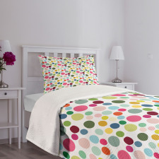 Circular Shapes Colorful Bedspread Set