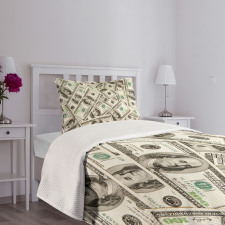 Ben Franklin Portrait Wealth Bedspread Set