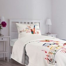 Saxophone with Butterflies Bedspread Set