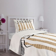 Oriental Woman Design Bedspread Set