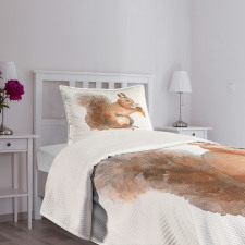 Watercolor Rodent Animal Bedspread Set