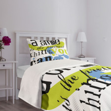 Uplifting Smile Happy Phrase Bedspread Set