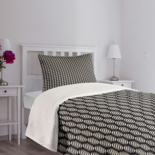 Geometric Striped Design Bedspread Set