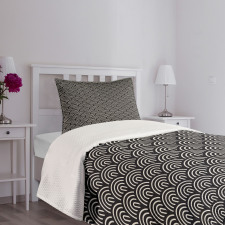 Half Circle Style Arcs Modern Bedspread Set