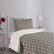 Repeating Star Shapes Mesh Bedspread Set