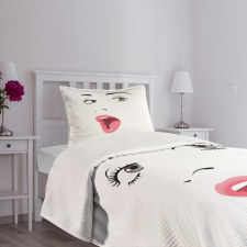 Surprised Facial Expression Bedspread Set