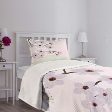 Motifs with Trees Bedspread Set