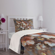 Oil Painting Cherry Bedspread Set