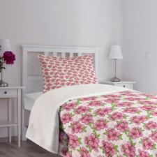 Oriental Flower Bedspread Set