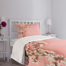 Tree on Pastel Pink Bedspread Set