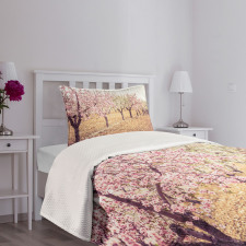 Pastel Idyllic Motif Bedspread Set