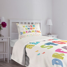 Assortment of Childish Motifs Bedspread Set