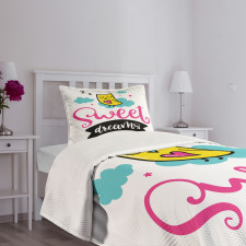 Nursery Sleppy Owl Design Bedspread Set