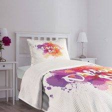 Modern Dream Big Calligraphy Bedspread Set