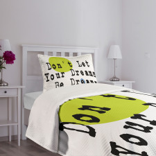 Message Typographic Pattern Bedspread Set