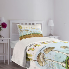 Life Cycle of Mushrooms Bedspread Set