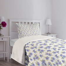 Delicate Flower Art Bedspread Set