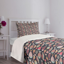 Marine Ornate Fish Doodle Bedspread Set