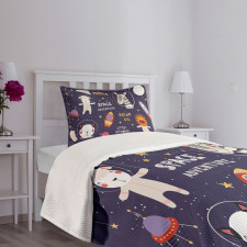 Animal Astronaut Bedspread Set