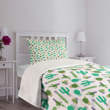 Upside down Plants Cartoon Bedspread Set