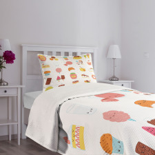 Dessert Concept Sketches Bedspread Set