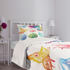 Exotic Fauna and Foliage Bedspread Set