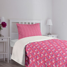 Abstract Flowers Bedspread Set