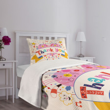 Heart Stars and Clouds Bedspread Set