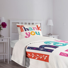 Floral Geometric Hearts Bedspread Set