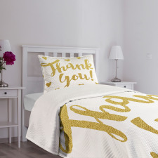 Repeating Mini Hearts Bedspread Set