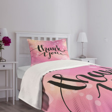 Bubbly Blur Dreamy Hearts Bedspread Set